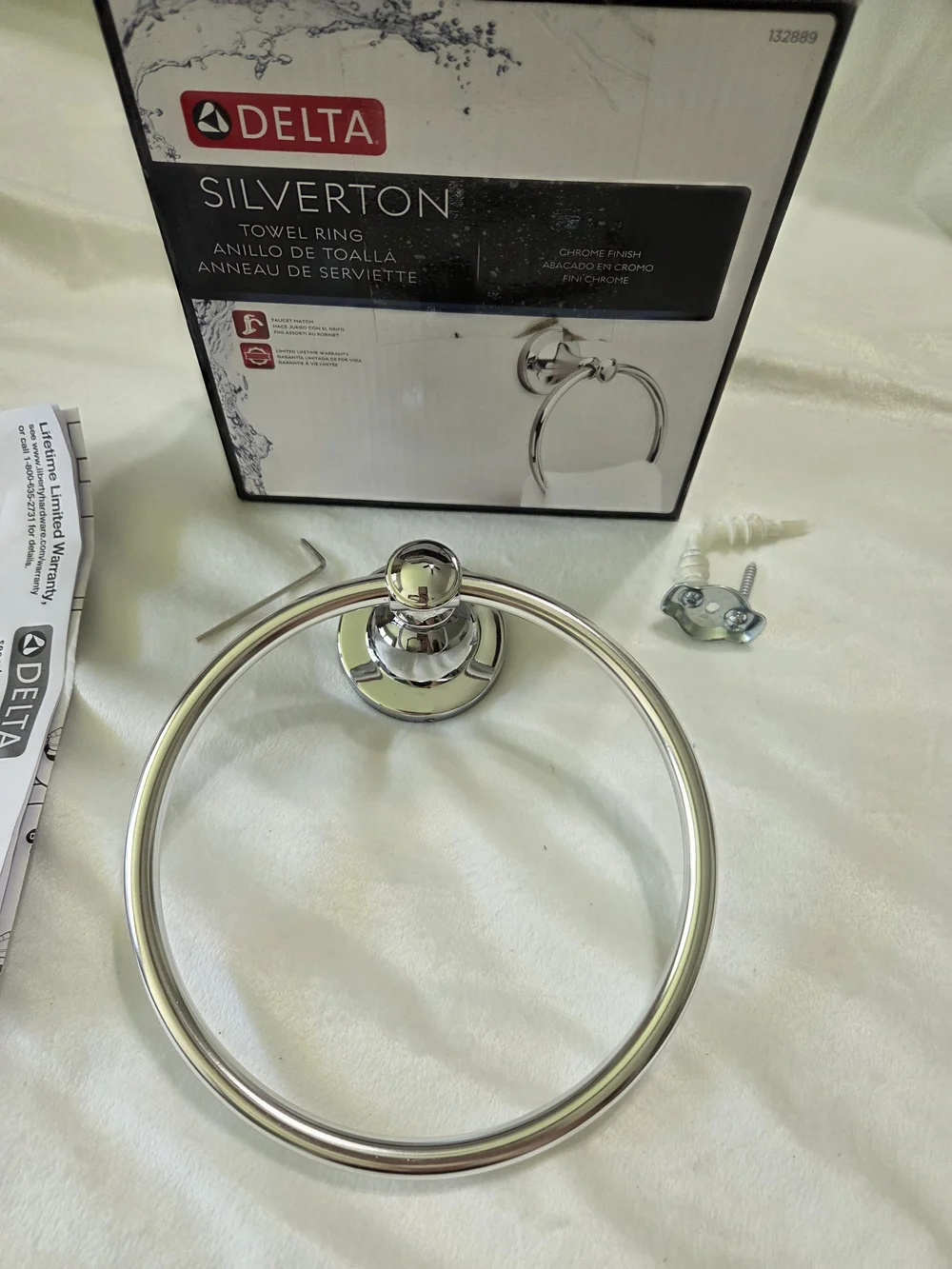 Delta Silverton Chrome Towel Ring